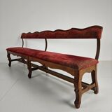 Unique early 20th century oak hall / dining bench