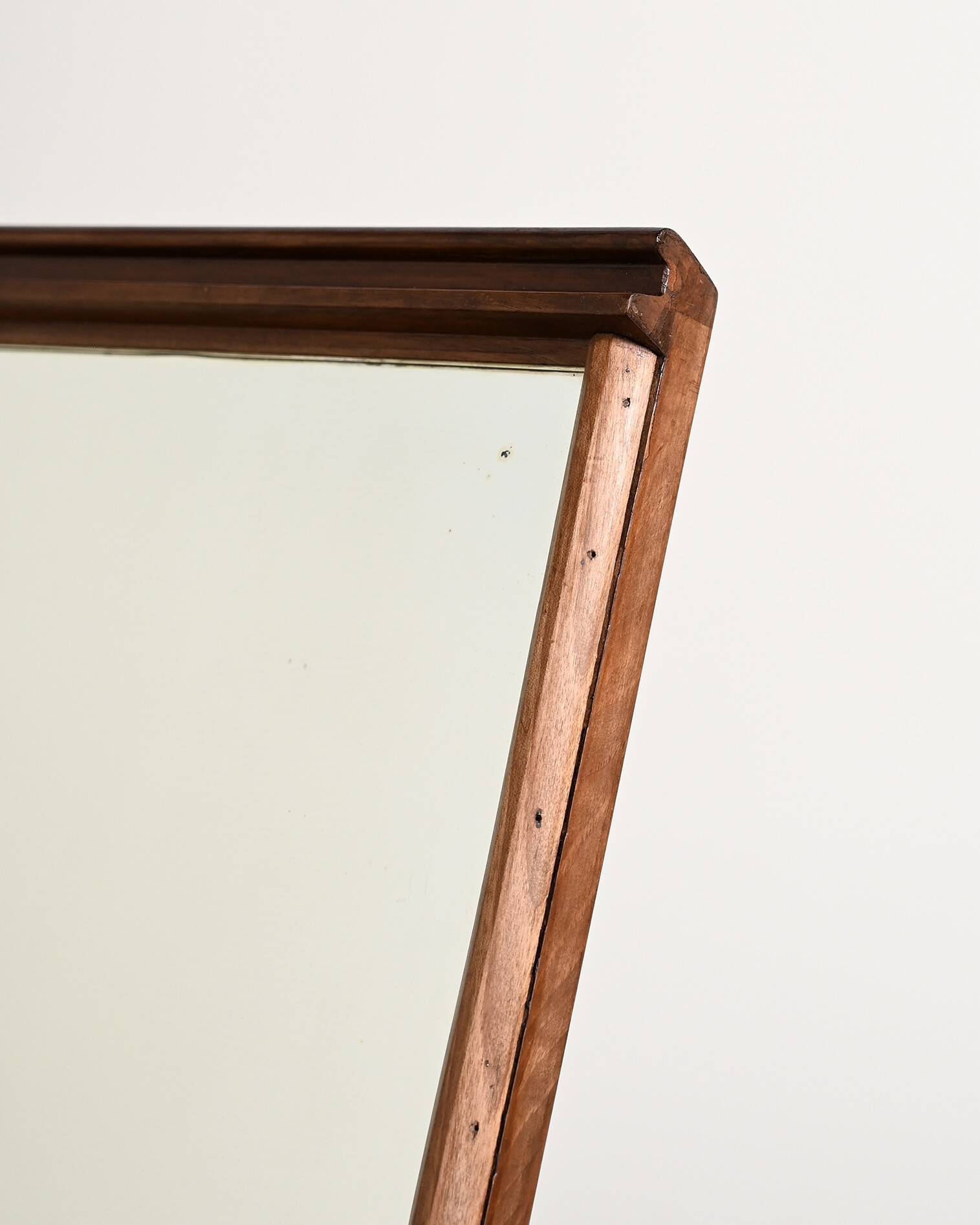Scandinavian teak vanity table with integrated mirror, 1960s