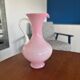 Vintage pink opaline vase / Vintage Pop Color pitcher vase / d