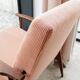 Vintage salmon red armchair modern design by H. Lis
