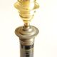 Vintage Lamp - Metal, Marble and Brass Column - Empire Style - Black and Gold