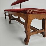 Unique early 20th century oak hall / dining bench