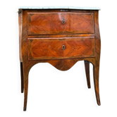 Pierre Roussel, Sauté Commode In Marquetry Louis XV Period XVIII Eme Century