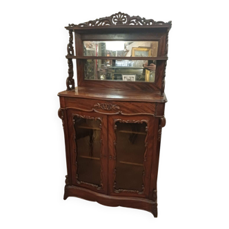 Small mahogany cabinet from the Napoleon III period, in its original 19th-century condition.