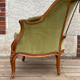 Fauteuil Bergère vert Louis XV