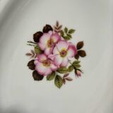 2 oval porcelain dishes with a floral pattern