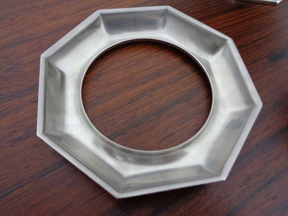 French stainless steel caviar bowl by Jean Couzon, 1970s