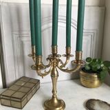 Ancient gilded bronze candlestick