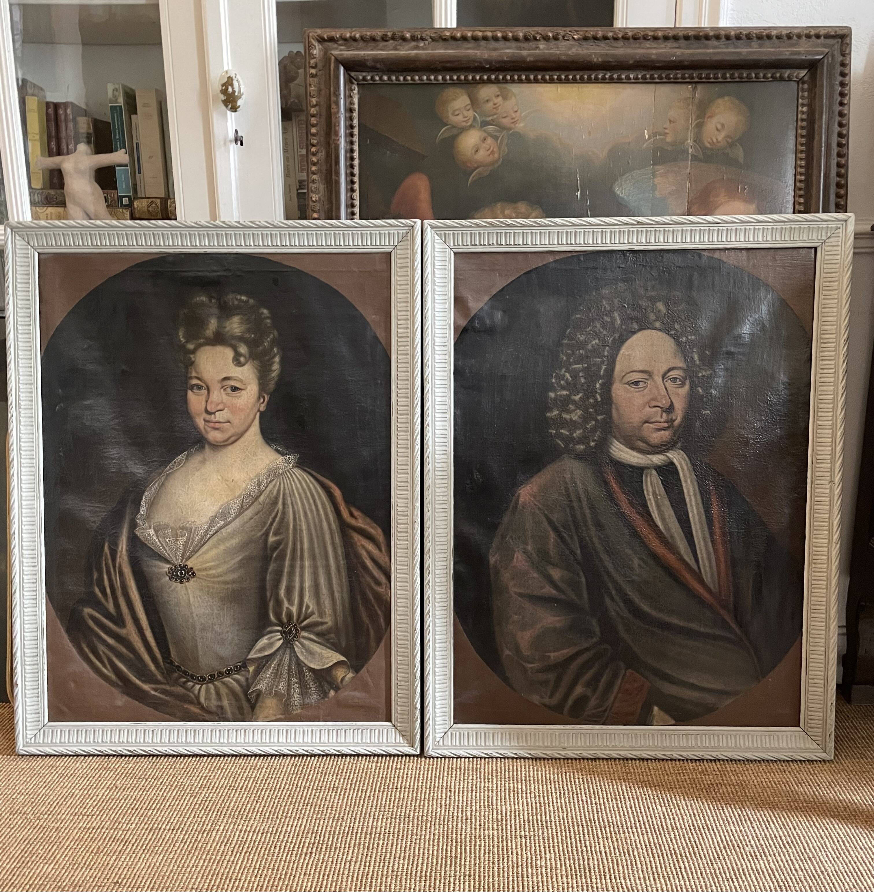 Pair of portraits from the early 18th century