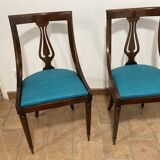 Paire de chaises lyre gondole