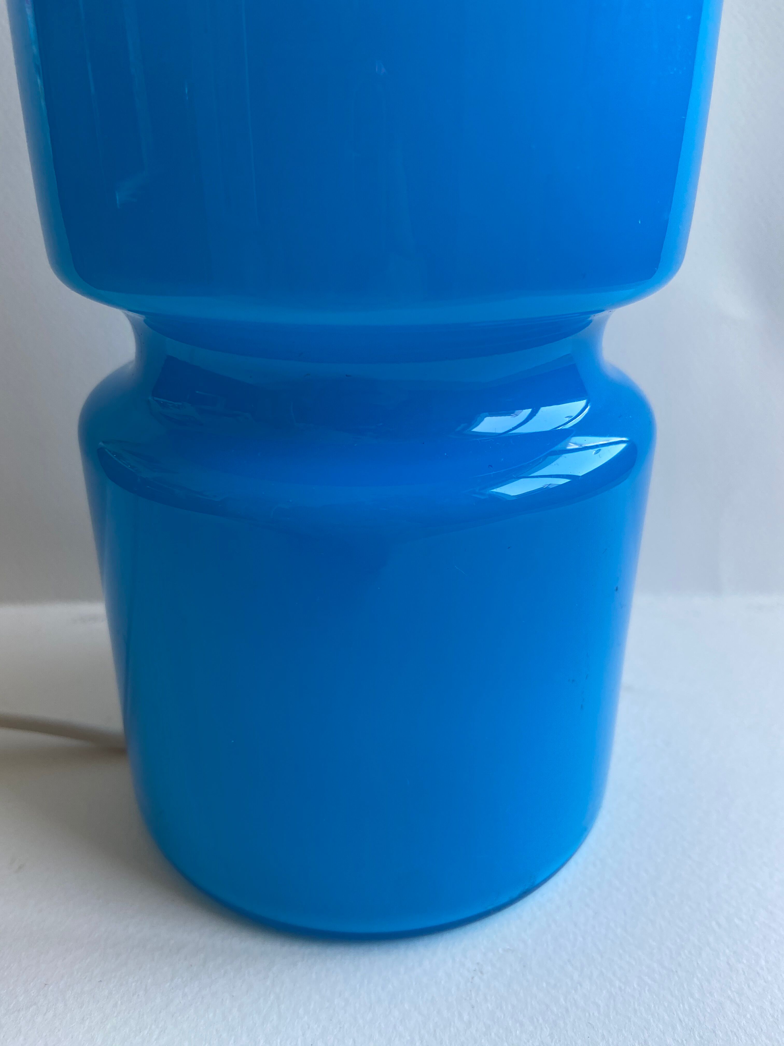 Blue Scandinavian table lamp