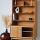 Renovated vintage Scandinavian oak library