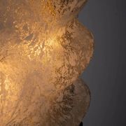 Sculptural Murano ice glass wall lamp, Italy 1970