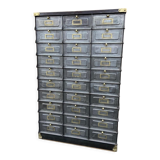 Meuble d'Archivage industriel 30 clapets Strafor 1920s