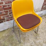 Paire de chaises traineaux Orange