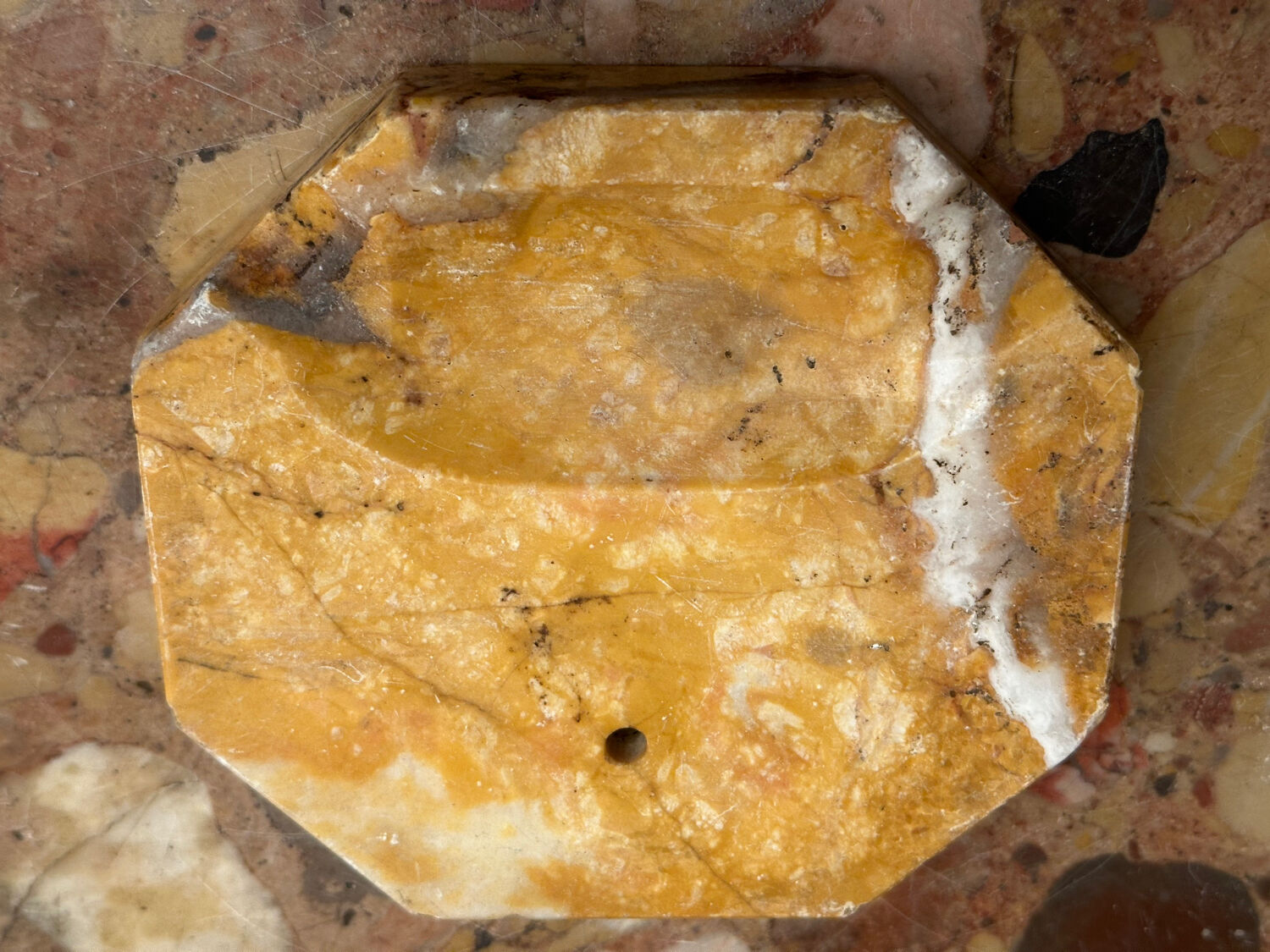 Art Deco Orange Marble Ashtray/ Catchall