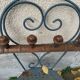 Coat rack in carved and varnished wood, imitation bamboo, 4 hooks