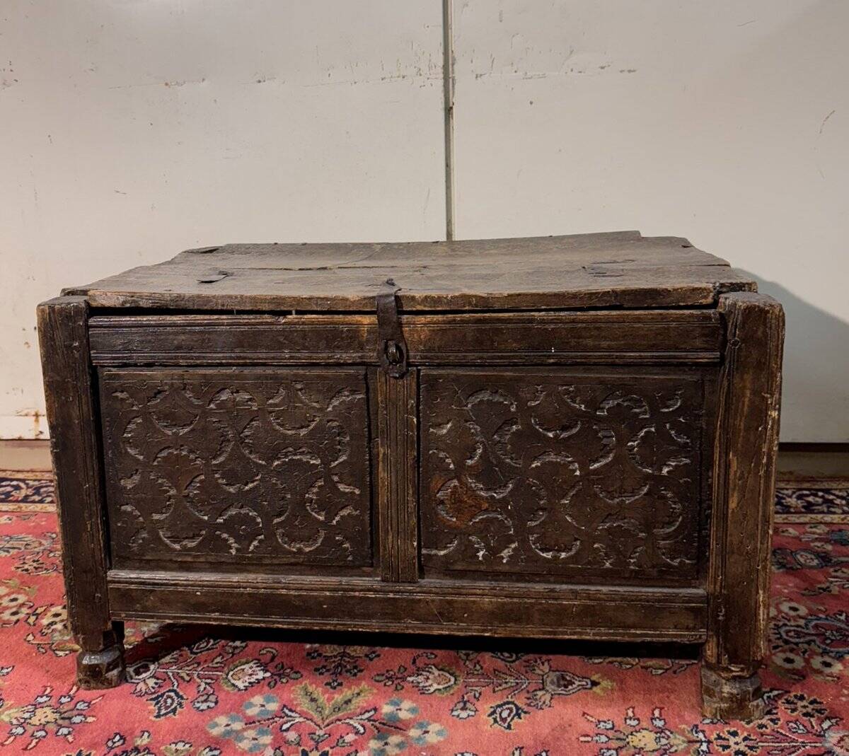 Asia 18th century: carved wooden chest