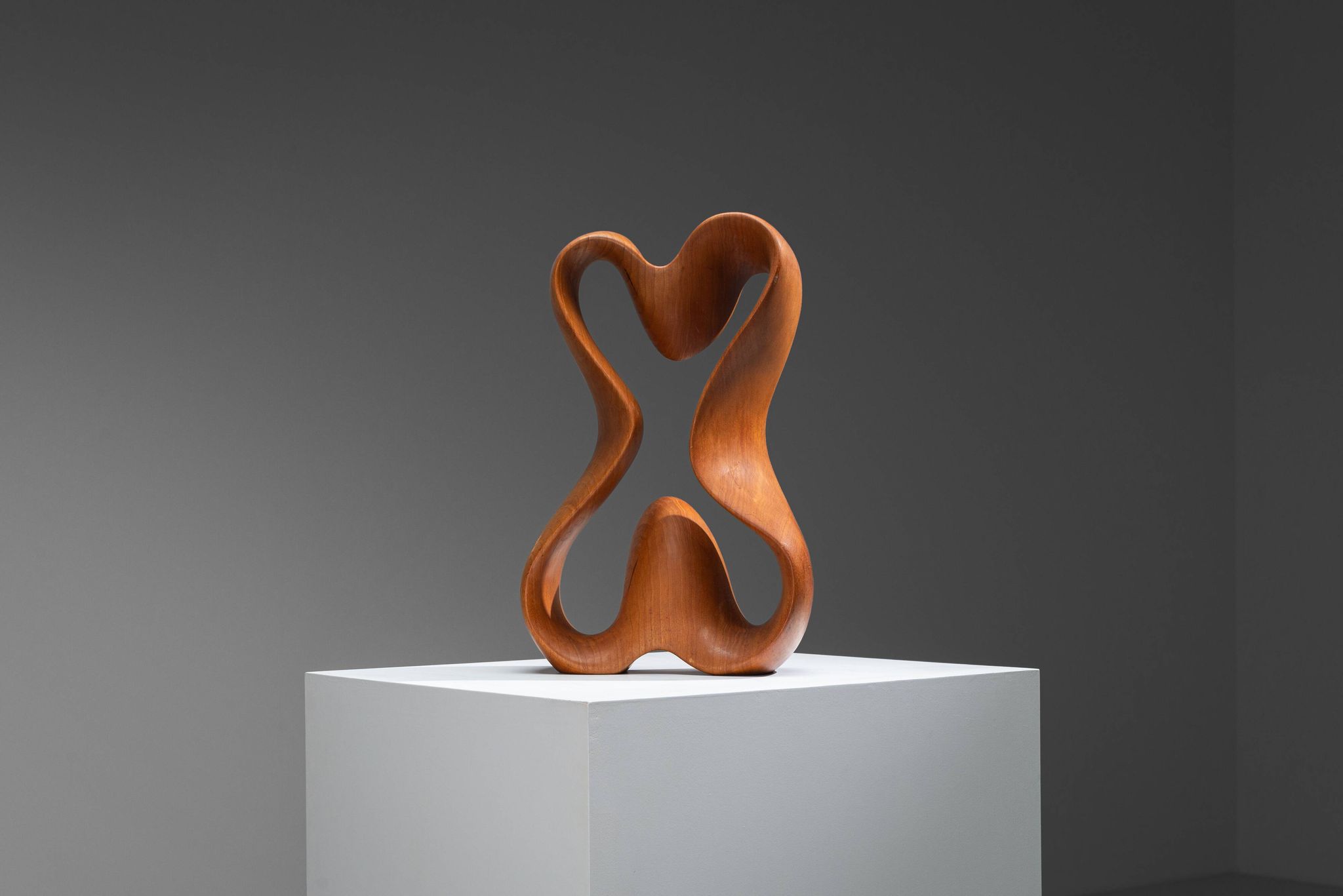Abstract sculpture with organic flowing curves