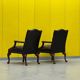 Fauteuil Chesterfield en cuir marron (le prix est pour un)