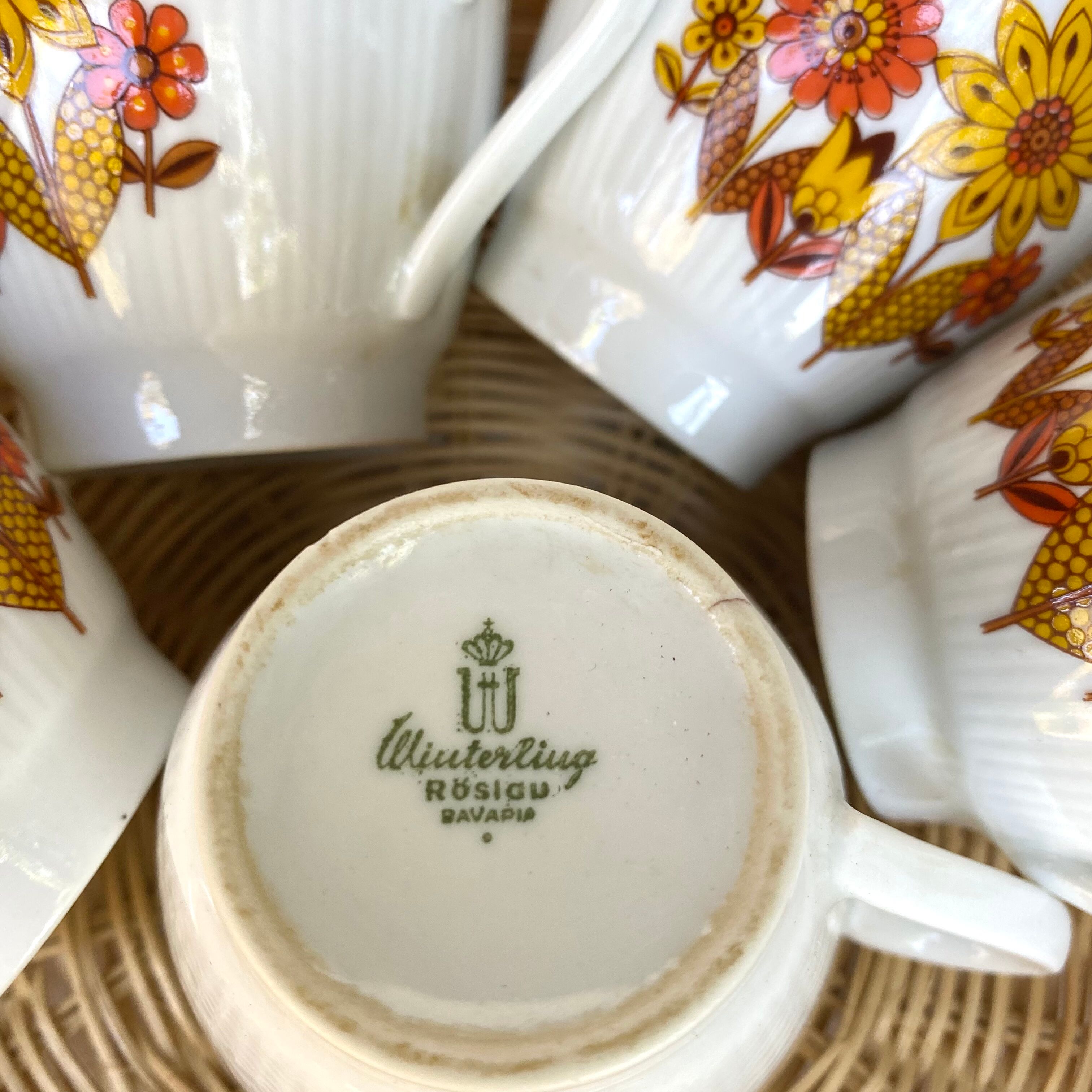 Vintage porcelain coffee cups