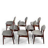 Set of 8 Arne Vodder 62 rosewood chairs