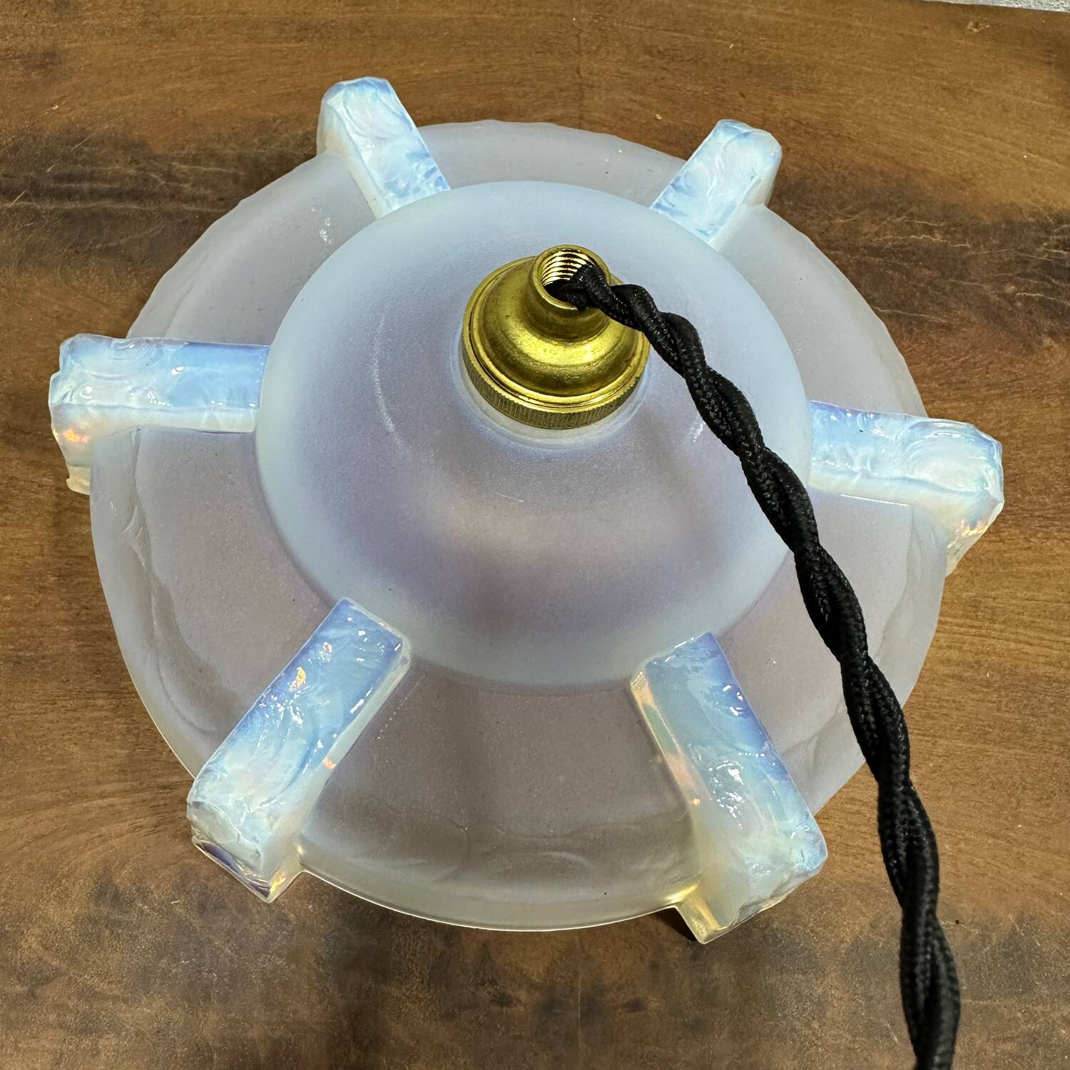 Milky white glass chandelier