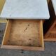 Set of 2 marble wood bedside tables