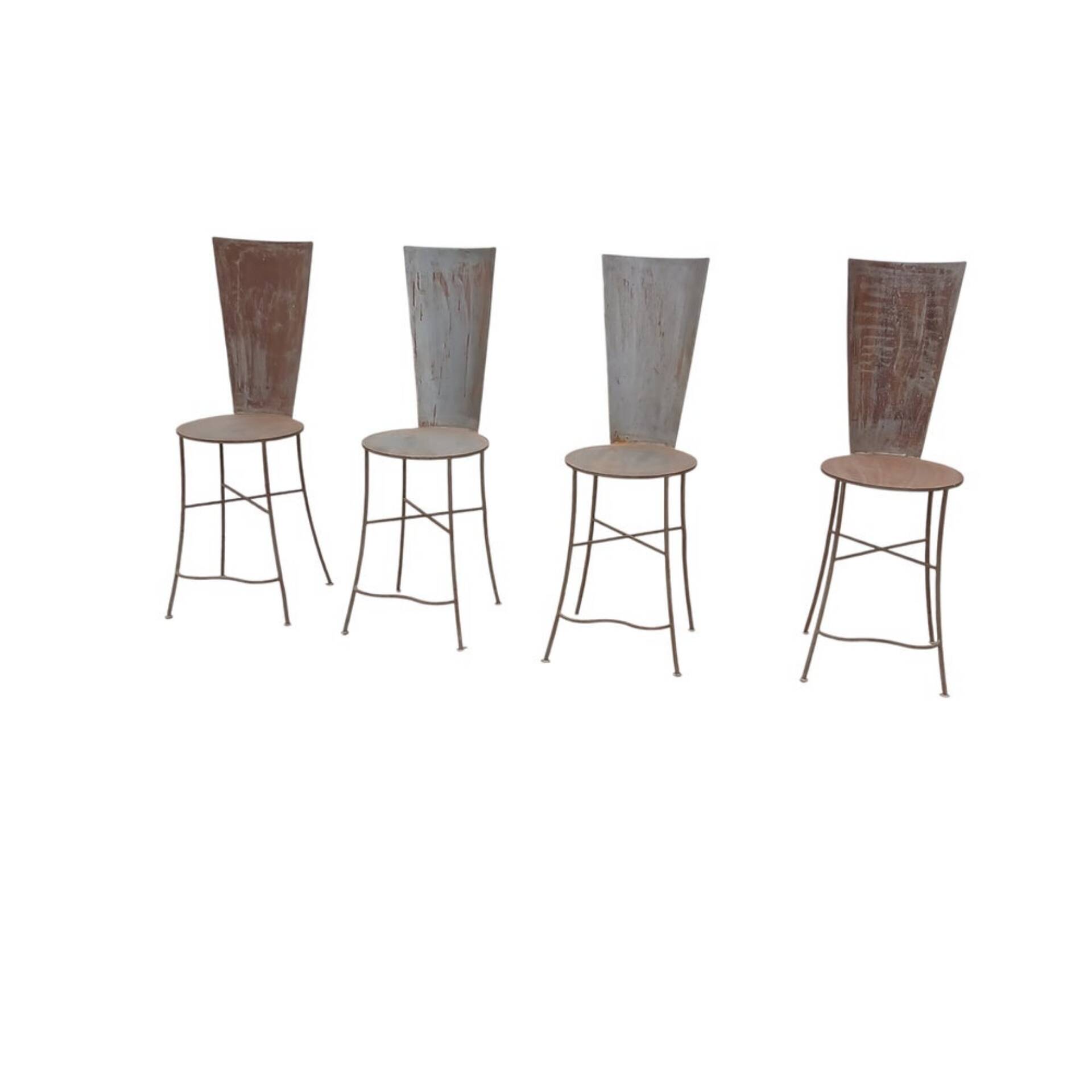 Set of 4 metal chairs