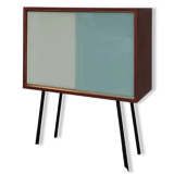 60s showcase on metal compass feet