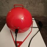 Table or wall lamp round in vintage red metal