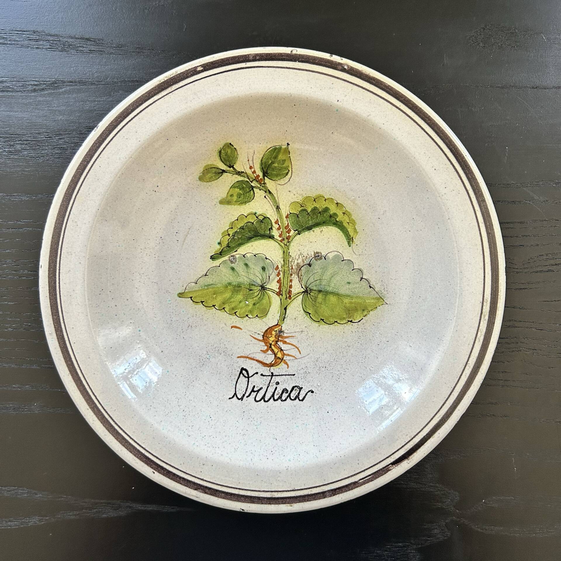 Collection de 2 plats botaniques made in Italy