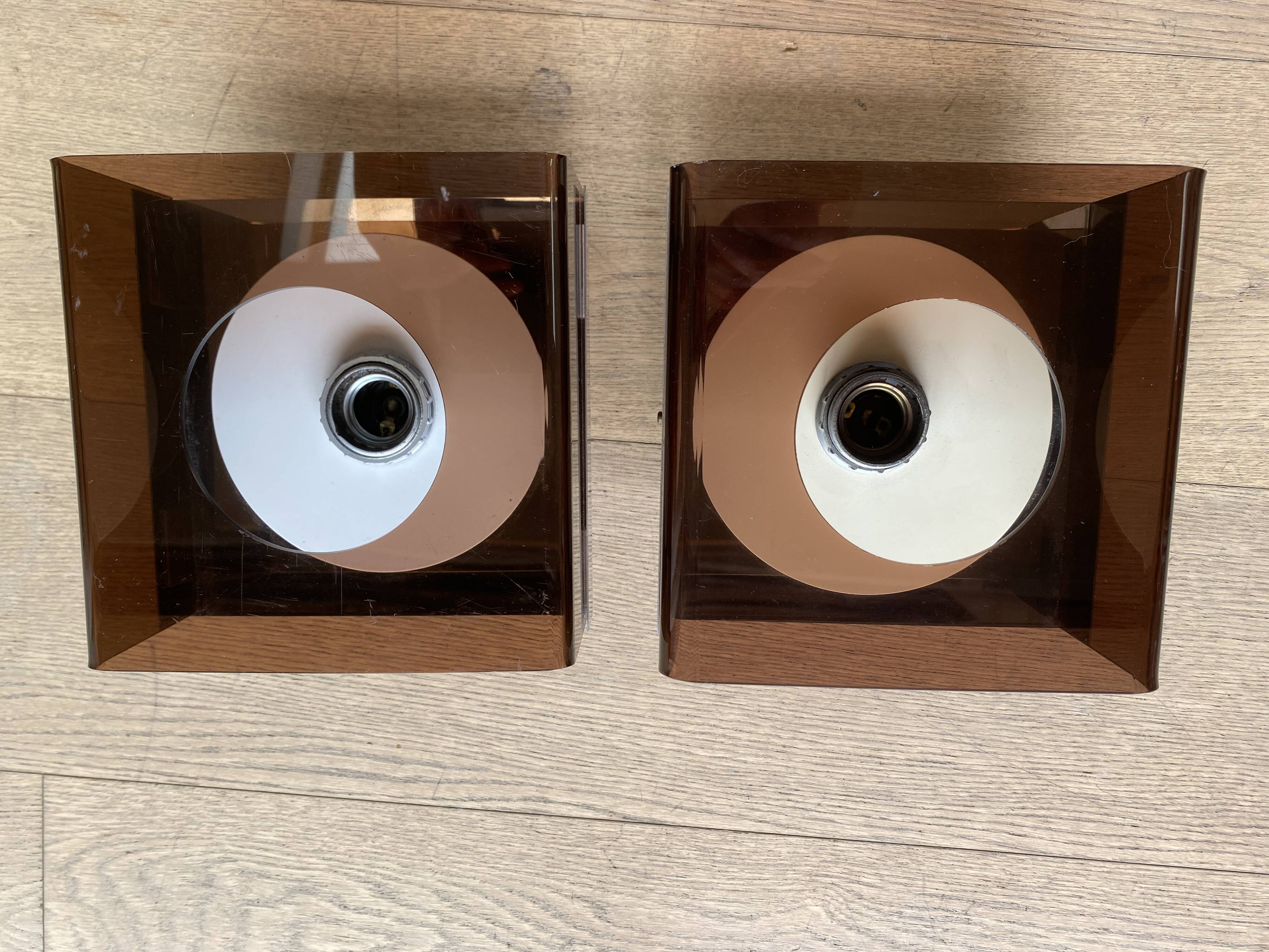 Pair of "Disco" sconces by Jocelyne Trocmé for Oxar, France 1970