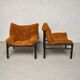 Paire de fauteuils avec coussins velours