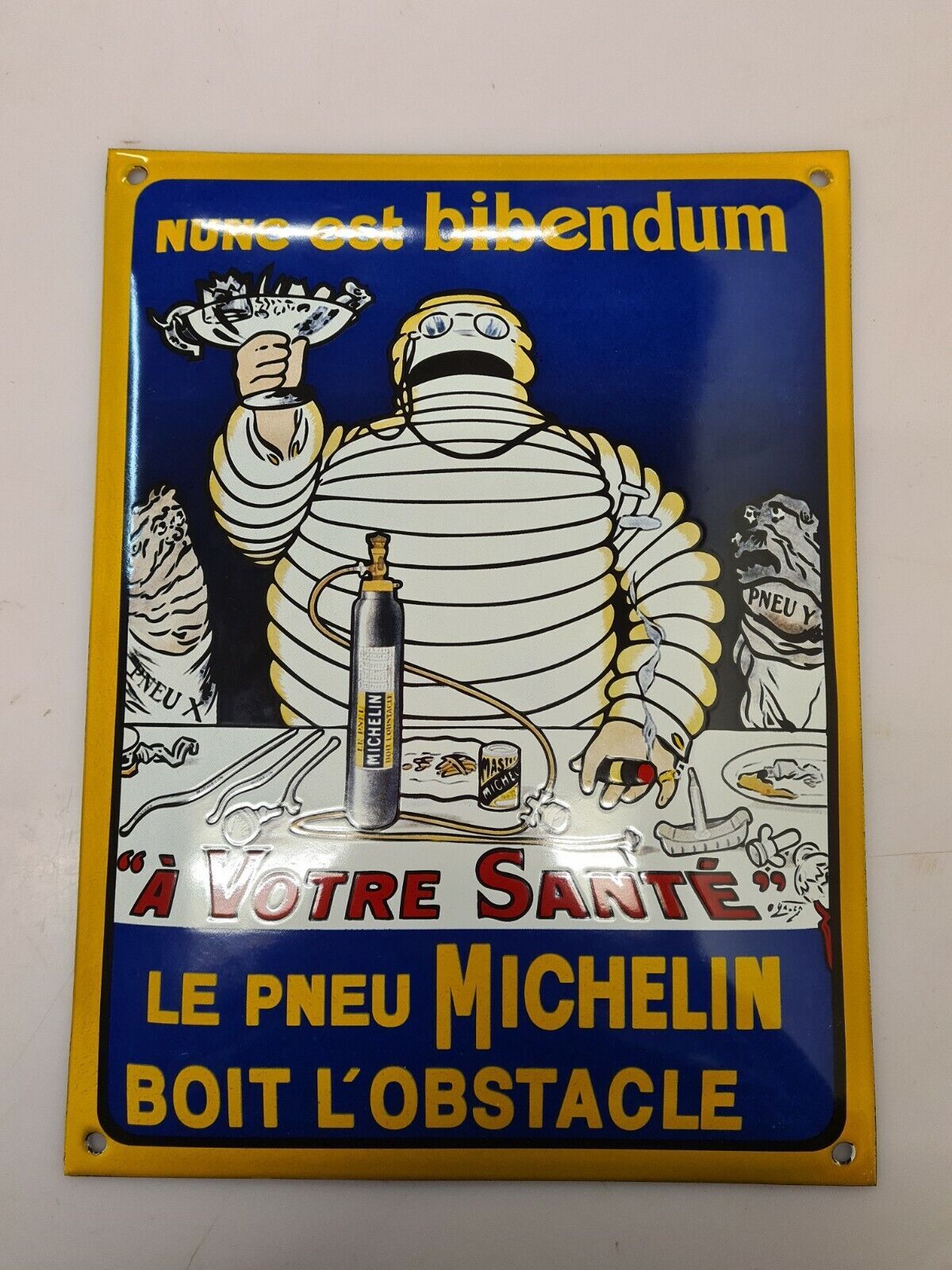 Michelin bibendum enamel plate