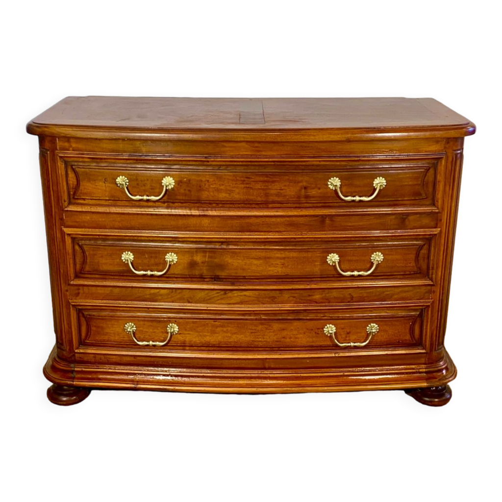 Grand Meuble Buffet Bas Noyer – Années 50 – Ébéniste Marseillais – Démontable – 217 Cm