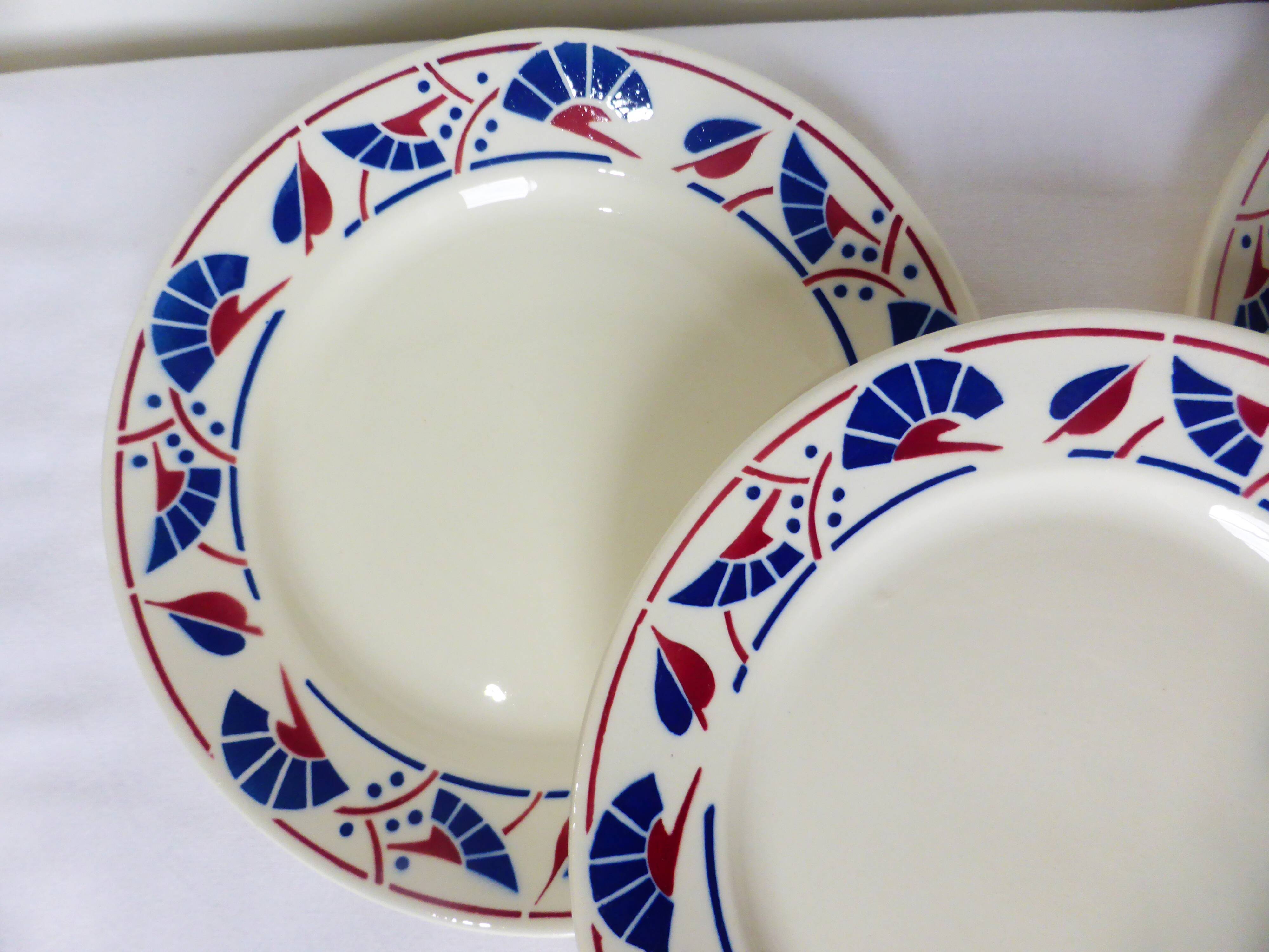 4 dessert plates of Badonviller model Mousmee 221009