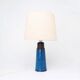 Nils Kähler blue earthenware table lamp, 1960s