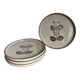 4 assiettes à dessert en grès