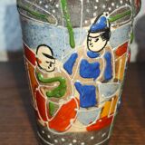 2 Old enamelled satsuma vases XIXth handmade miniatures
