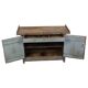 Characterful Old Blue Workbench Sideboard Unique 124cm