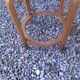 Vintage curved wooden stool