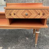 Vintage dressing table, marquetry, 50s / 60s
