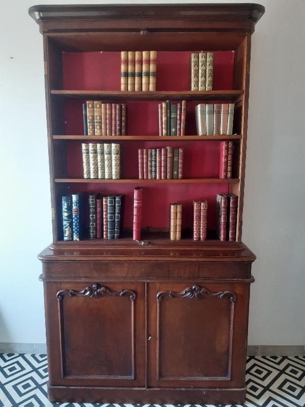 Mahogany glass bookcase