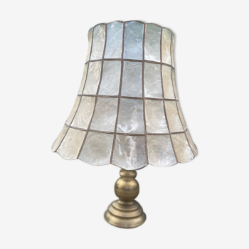 Lampe laiton et nacre