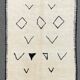 Tapis berbere blanc et noir moderne beni ouarain 200x300 cm