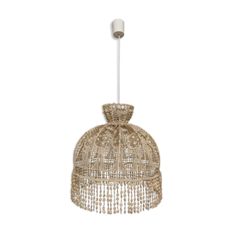 Vintage XL pendant lamp in cotton embroidery