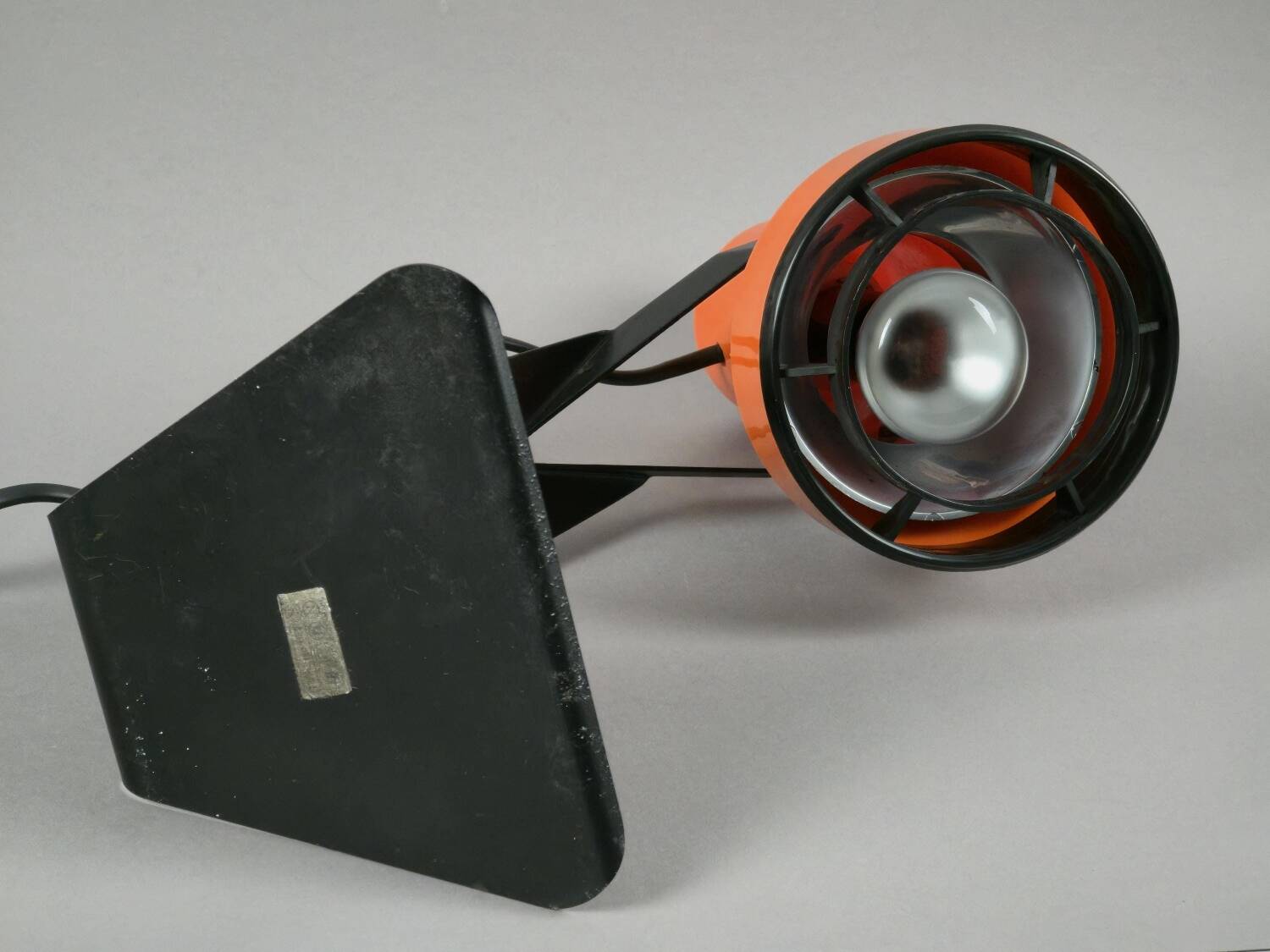 Vintage 1970s LYSKAER BELYSNING Orange Plastic Table Light.