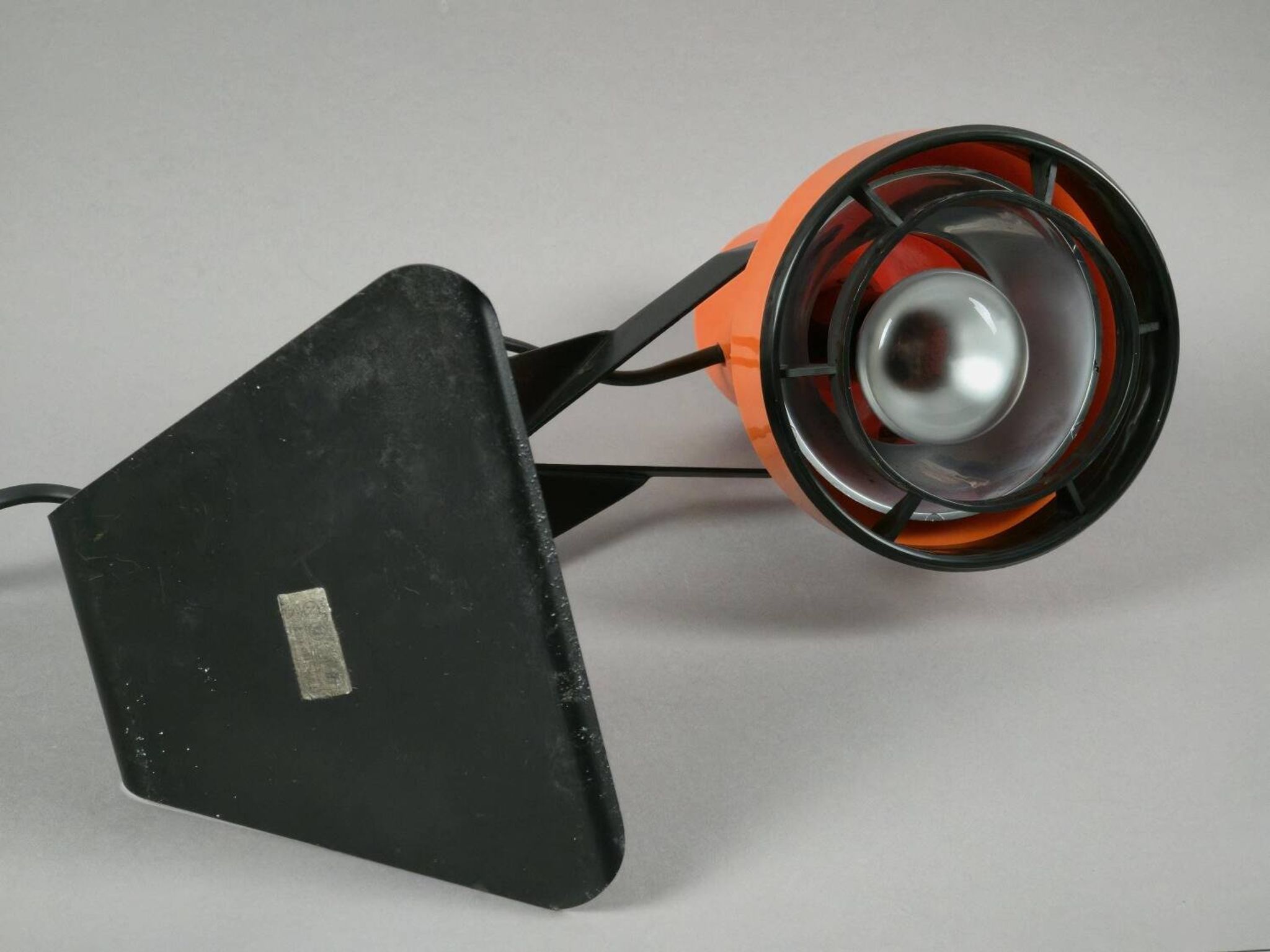 Vintage 1970s LYSKAER BELYSNING Orange Plastic Table Light.