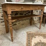 Stripped vanity unit or dressing table